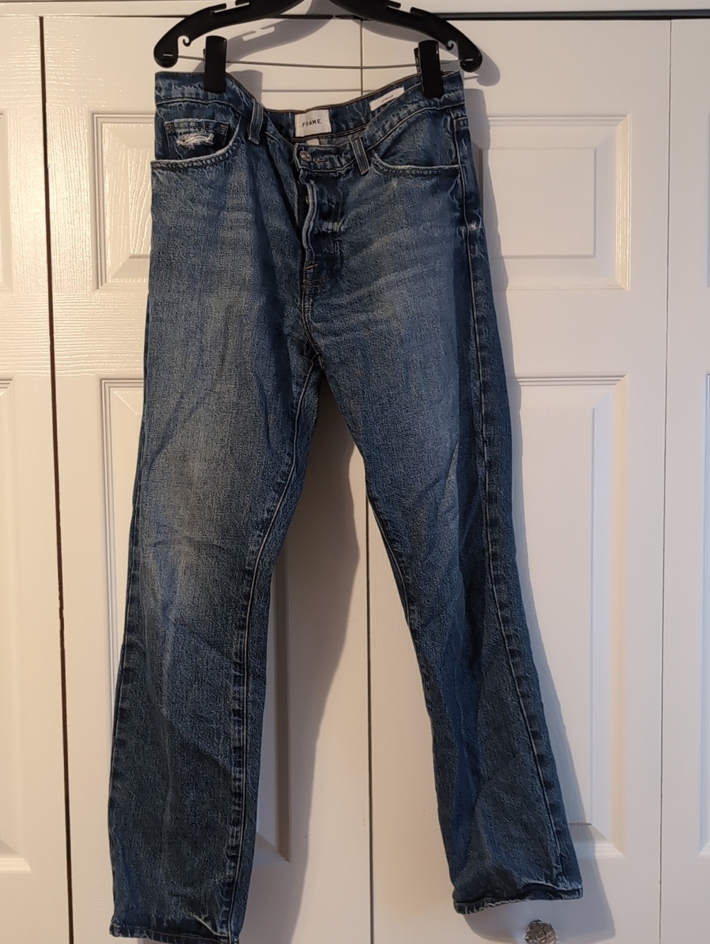 Frame Denim Le Slouch Button Fly Straight-Leg Jeans